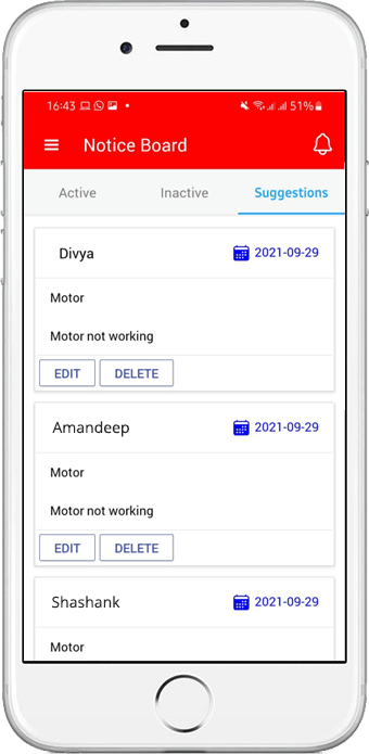 Society Notice Board Suggestions